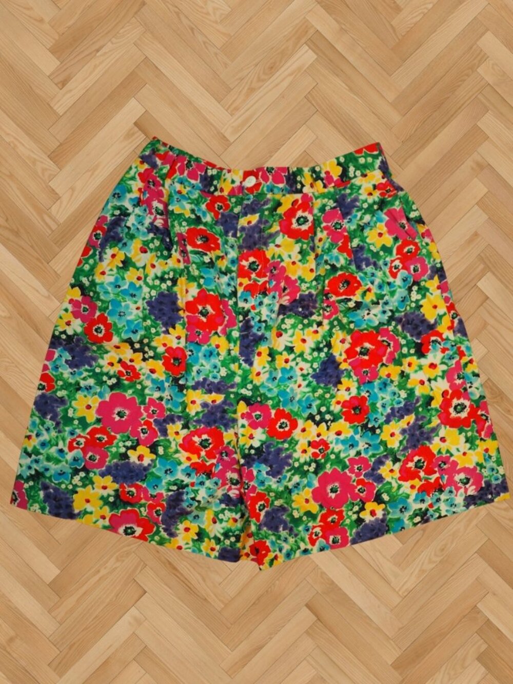 Jean Bell Collection Vintage Floral Cotton Shorts | Size 8